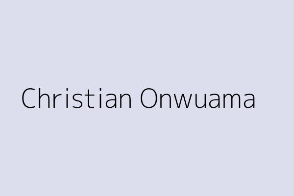 Christian Onwuama